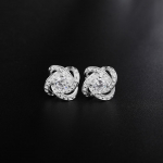 925 Sterling h&otilde;be Romantilised AAA tsirkoonist augustatavad k&otilde;rvar&otilde;ngad Moodsad pulmaehted 1.00*1.00cm