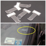 5 t&uuml;kki l&auml;bipaistev auto parkimise piletihoidja klamber, plastist ajastus piletihoidja auto esiklaas