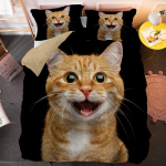 Armas Lemmikloomakassi Voodipesukomplekt Loomaprindiga Katted &Uuml;he Kahekohaline King Queen Suurus Tekikott Kassipoja Muster Pol&uuml;ester Tekikate 173x218cm 2pcs