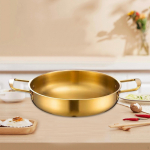 K&auml;epidemetega Korea nuudlite keedupott kiirsupiks ja &otilde;ues kasutamiseks 20 cm Gold