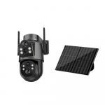 Uus 4K 8MP p&auml;ikesepatareiga kaamera 7800 mAh akuga, kahe objektiiviga WIFI IP-kaamera, PIR-liikumisandur, &ouml;&ouml;n&auml;gemine, turv valve ICSEE 8MP No Card