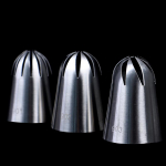 3 tk suure roosiga koorekoogi otsikute komplekt, koogikeste kaunistamise k&uuml;psetust&ouml;&ouml;riistad