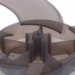 16-tolline majapidamises kasutatav plastikust ventilaatori tera Viis lehte koos mutrikatega pjedestaaliventilaatori jaoks