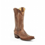 mood Vintage tikandiga Naiste L&auml;&auml;ne Kauboi Saapad Moodsad Elegantsed T&otilde;mmatavad Kingad Ruudukujulise Kontsaga Daamide Ratsu Pikkad Kingad 35 pruun