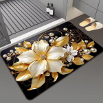 3D Floral Diatom Mud Absorbent libisemisvastane vannitoa p&otilde;randamatt, masinpestav model 2, 60cm x 90cm