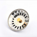 Roostevabast terasest valamu &auml;ravool koos lekkekindla l&uuml;liti ja filtriga k&ouml;&ouml;gikausside jaoks 7.8CM cap switch leak kollane