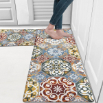 Boho v&auml;simusvastane k&ouml;&ouml;givaip, libisemisvastane polsterdatud k&ouml;&ouml;givaibad ja matid libisemiskindlad k&ouml;&ouml;givaibad valamu pesumati jaoks 2PC-50x80-50x150cm