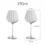 2 TK L&auml;bipaistvad Lainelised Kristallklaasid Luksuslik Majapidamiskarikas Peoklaas &Scaron;ampanjaklaas Punase Veini Klaasid Romantiline Pulmakarikas Kingitus 2PCS