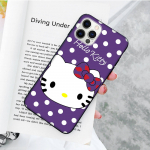 JZ23 Hello KittyBlack diivani&uuml;mbris Xiaomi Poco X6 X4 M5 M6 F5 F6 C65 C55 C50 C51 C40 Pro Redmi 14C A3X 13C 12C 11T 10A 9C M&auml;rkus 7 6 8A Plus Xiaomi Mi 10T Pro Capri