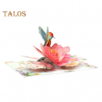 Koolibri s&uuml;nnip&auml;evakaart K&auml;sitsi valmistatud h&uuml;piklinnulillekaart 3D emadep&auml;eva juubelikaart S&otilde;brap&auml;eva &otilde;nnitluskaart naistele A