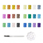 24/36/48/60 tk/komplekt nihutatav akvarellv&auml;rvikomplekt metallist metsandusv&auml;rvide palett Kaasaskantav s&auml;rav tahke v&auml;rvikarp Algajatele Kunstnikele Kunstitarbed