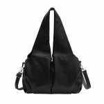 Pehme kandekott, mis on m&otilde;eldud naiste luksuslikule k&auml;ekotile, volditav &otilde;lakott Suure mahutavusega kandekott 34x22x17cm must