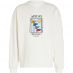 Adidas Originals Olpc Crew 2 T&auml;hetr&uuml;kiga Pehme Pika Varrukaga Dressipluus Meeste Dressipluus Mahedalt Valge IX6745 XL