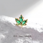 Kerge luksuslik vahtralehe pross unisex tipptasemel pross &uuml;likonna pandla ja kristallm&auml;rgiga, lihtne &auml;rikrae aksessuaarid