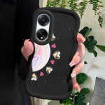 V&auml;rvitud muster Big Wave Edge pehme silikoon materjal Macaron telefoni &uuml;mbris p&otilde;rutuskindel kaitsev kummist &uuml;mbris OPPO Reno Realme jaoks OPPO A16E must