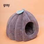 Aastaringselt pestav kassivoodi: Hubane, Eemaldatav, Soe, K&otilde;rvitsakujuline Maja Lemmikloomadele Dark Gray Pumpkin Bed