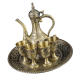 Metallist veinikannikomplekt Kohv Moodne Tassidega T&uuml;rgi tee komplekt Vintage S&ouml;&ouml;gitoa Magamistoa jaoks Bronze