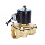 DC 12V 1-tolline messingist 2-suunaline 2-positsiooniline elektriline solenoidklapp Magnet&otilde;hk tavaliselt suletud