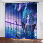 Hatsune Miku Tolmukindlad R&otilde;duv&otilde;rkkardinad Elutoa Magamistoa P&auml;evakardinad 100% Pol&uuml;ester Kodu 100x140