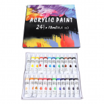 24 tk akr&uuml;&uuml;lv&auml;rviga 12 ml tuubi erksad v&auml;rvid, kasti pakitud ohutu lastele m&otilde;eldud akr&uuml;&uuml;lv&auml;rvide komplekt lastele