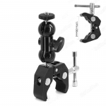 1/4'' 3/8'' auguga metallist superklamber kahe kuulpeaga maagilise k&auml;e klambriga telefoni videokinnitusega kaamera monitori LED-valgusmikrofoni jaoks