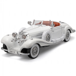 1/18 1936 Benzs 500K Sulam Klassikalise Auto Mudel Valatud Metallist Retro S&otilde;idukid Auto Mudel Simulatsioon Heli ja Valgus Laste M&auml;nguasi Kingitus valge