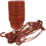 15 komplekti Scindapsuse lillepott Plastikust lilleistutuskast Rippuv taimepott konksudega 9.5X6CM kohv
