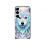 Coque Samsung Galaxy S25 Plus Loup blanc reflet violet Maniacase