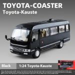 1/24 Toyota Coaster Keskmise suurusega &auml;ribuss Sulamist Diecast Mudelauto Simulatsioon Boutique Raamaturiiuli Kaunistus Trendikas Ornament Kingitus Poisile must