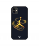 Telefonikate - Jordan - Iphone 12 - Pehme - Silikoon - Kuldne lahtine puuder must