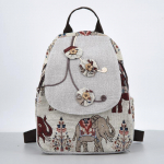 Retro Seljakott Naiste L&otilde;uend K&otilde;ik K&auml;sitsi Kootud Kangas Lilleline Seljakott Kerge Lihtne Nais&uuml;li&otilde;pilase Kott helehall v&auml;rv