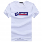 QICED Suvine l&uuml;hikeste varrukatega T-s&auml;rk Meeste O-kaelusega Trend Bottom s&auml;rk XL burgundiapunane