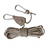 Kompaktse disainiga telkimisvarjundiga trossiratas Tuulekindel trossitelk, reguleeritav kaelapael C