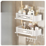 Alumiiniumisulamist vannitoariiulid stantsivabad paksendatud statiiv Seinale kinnitatav nurgariiul Vannitoatarvikud Du&scaron;ikabiin