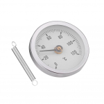 63mm Waterproof Dustproof IP55 0-120 degrees Bimetal Temperature Spring Thermometer Pipe Surface