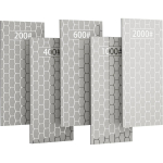 Teemantterituskivid, 5 tk Teemantteritusplaadi k&auml;rgstruktuuriga pind koos libisemisvastase padjaga j&auml;medast kuni eriti peene teraga 200/400/600/1000/2000