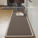 &Otilde;li imav libisemiskindel k&ouml;&ouml;gip&otilde;randamatt - mustust ja kulumist h&uuml;lgav, kergesti hooldatav diatomiitmudast jalamatt. 50x80+50x160cm