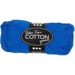 Pelote de fil de coton - 50 g Bleu Cobalt