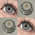 EYESHARE 1 Pair Natural Brown Contact Lenses Fashion Beautiful Gray Pupils Blue Color Cosmetic Use for One Year