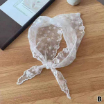 Valge Kootud Lilleline Pitsist Juuksesall M&auml;hised Naiste Retro Peapael Kolmnurkne Juuksem&uuml;ts Reisimine Foto Ac C7X8 style3-One size