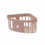 Kolmnurkne du&scaron;ikabiini riiul Vannitoa nurgavanni panipaik-hoidikuga koristusriiul roosa