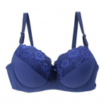 Naiste pluss suuruses push-up rinnahoidja seksikas lilleline pits t&auml;iskattega traadiga rinnahoidja polsterdatud toetav igap&auml;evane rinnahoidja suurtele rindadele 85B