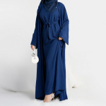 Naiste avatud Abaya Kaftan Dubai T&uuml;rgi 2-osaline moslemikomplekt Luksuslik Islami R&uuml;&uuml; Aafrika kleit Kimono Maroko Riietus Kaftan Mood S