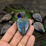 Labradorite Handmade Copper Wire Wrap Jewelry Pendant 2.60 p3z07