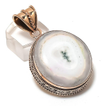 Solar Quartz Handmade Copper Jewelry Pendant 1.97 g2e52