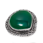 Green Onyx Handmade 925 Sterling Silver Jewelry Ring Size 9 m3e14