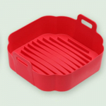 &Otilde;hkfrit&uuml;&uuml;r silikoonist pott kandiline silikoonvorm Airfryer ahju k&uuml;psetusplaat pitsa praetud kanamatt korv Korduvkasutatav k&ouml;&ouml;gitarvik MIT punane