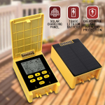 Kahe pumbaga taimeriga niisutuss&uuml;steem vihmaanduriga digitaalne automaatne kastmiskomplekt aia jaoks p&auml;ikeseenergial t&ouml;&ouml;tav tilkniisutus kollane