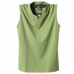 Suvised meeste varrukateta puuvillased spordi T-s&auml;rgid, suured vabad meeste vestid, l&otilde;igatud &otilde;laga T-s&auml;rk hingav, absorbeeriv higi vabaaja L