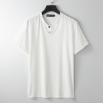 Suvine kardigan meeste l&uuml;hikeste varrukatega T-s&auml;rk puuvillane ja linane Led Casual meeste T-s&auml;rk Meeste hingav 6XL must